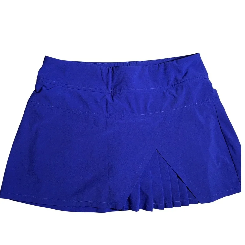 Athleta Ace Skort Womens Small Blue Pleated Tennis Golf Athletic Skirt 596245
